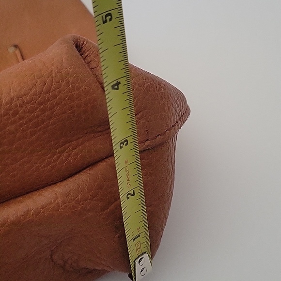 Portland Leather Cognac Shoulder Tote / Crossbody with Front Pocket - Picture 15 of 16